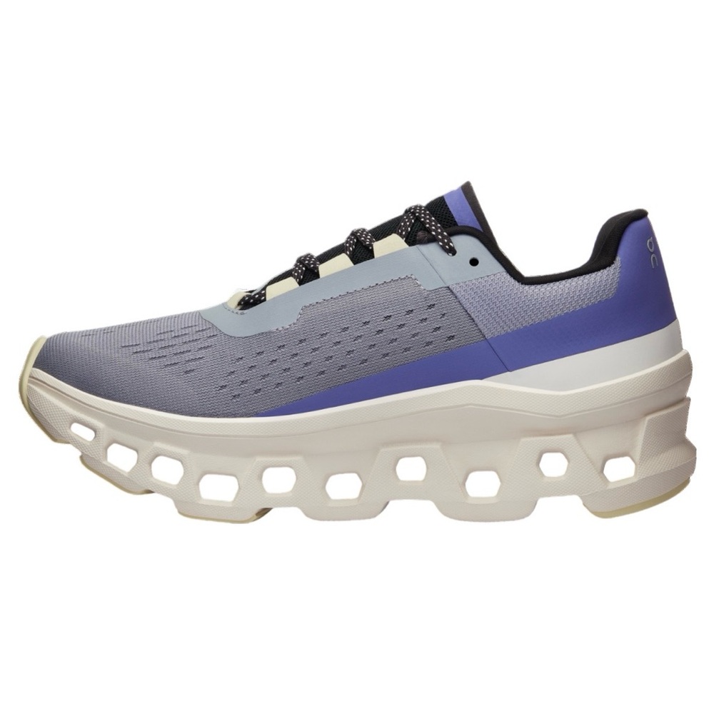 Men's Onclouds Cloudmonster sneakers in mist and blueberry - Picture 4 of 15